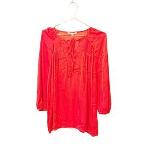 Lemon Tart Boho Tassel Blouse - Size Small - Tangerine